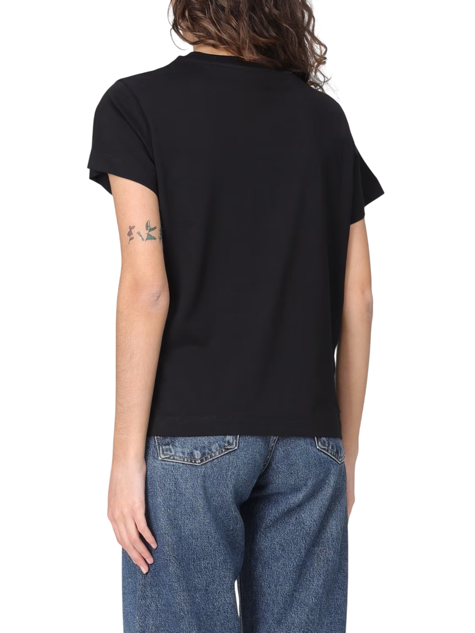 Pinko T-shirt manica corta Basico con logo nero 100373-A34F Z99 PINKO
