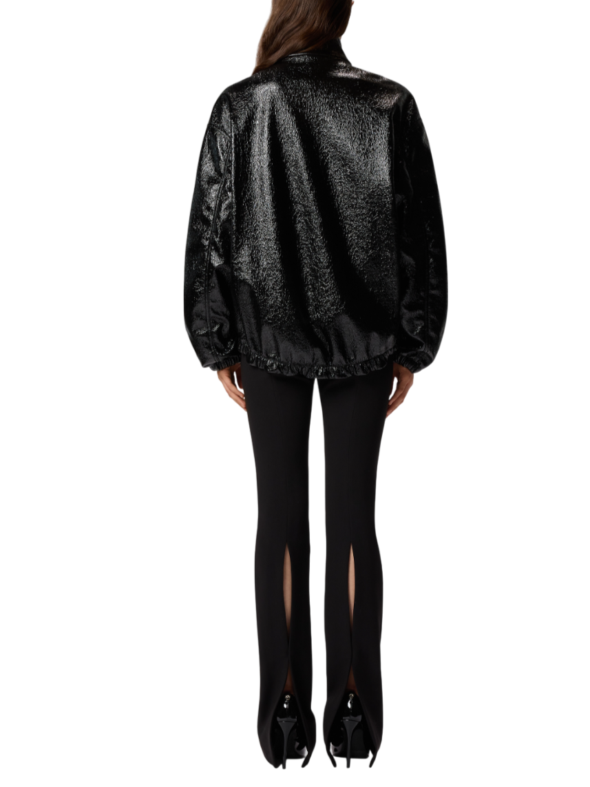 Pinko giubbino over Blasa effetto vernice nero 106024-A2YG Z99 PINKO