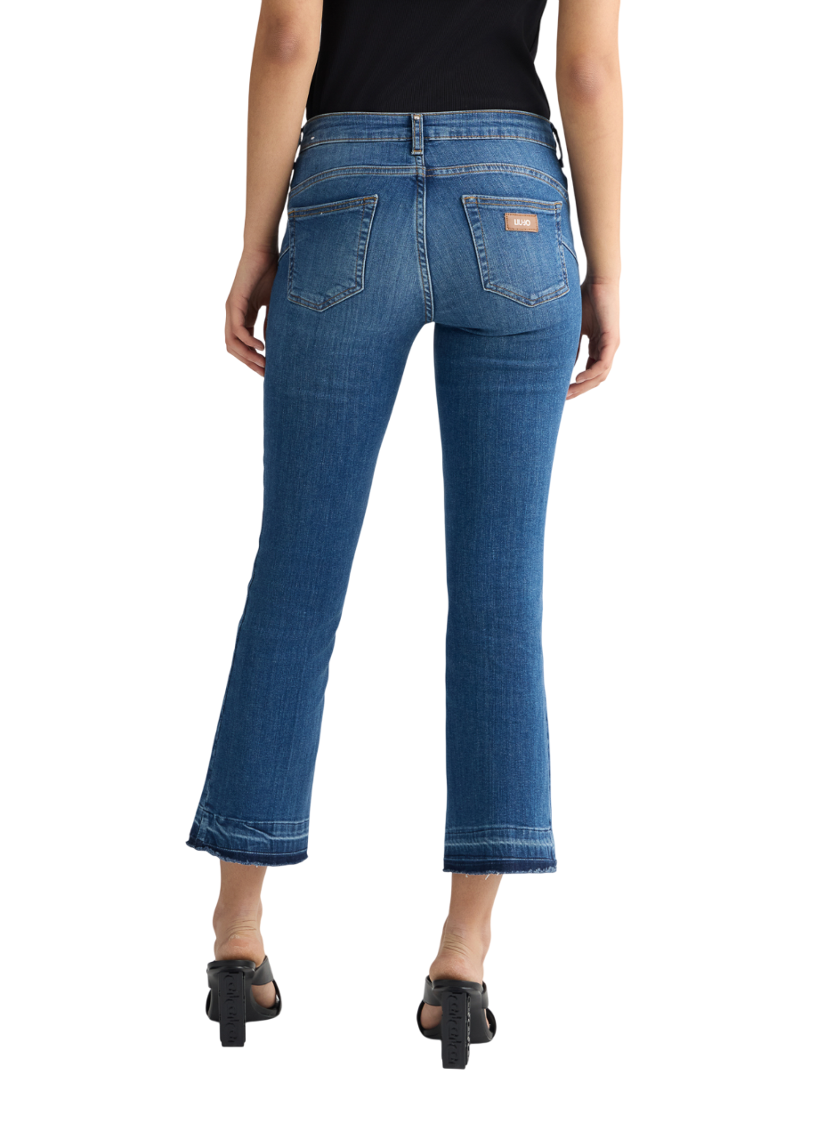 Liu Jo jeans flare crop in denim stretch lavaggio blu UA5022D0236 78857 LIU JO