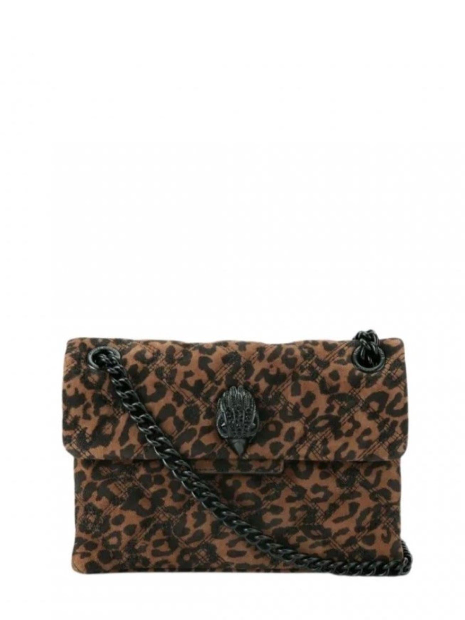 Kurt Geiger borsa Kensington in suede animalier marrone nero 5017339289 BROWN-OTHER KURT GEIGER