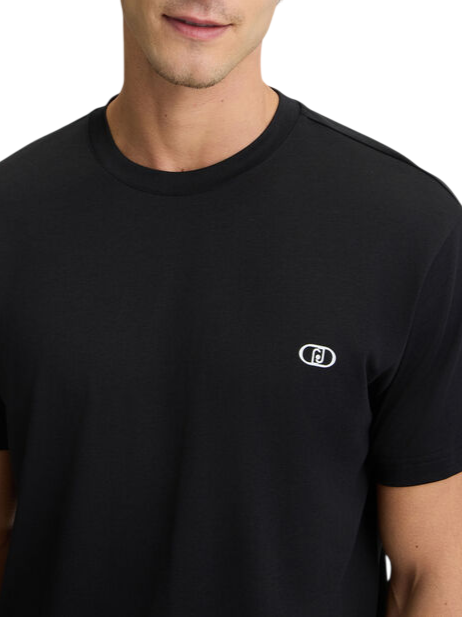 Liu Jo T-shirt maniche corte basic con logo nero QA5174J4805 22222 LIU JO