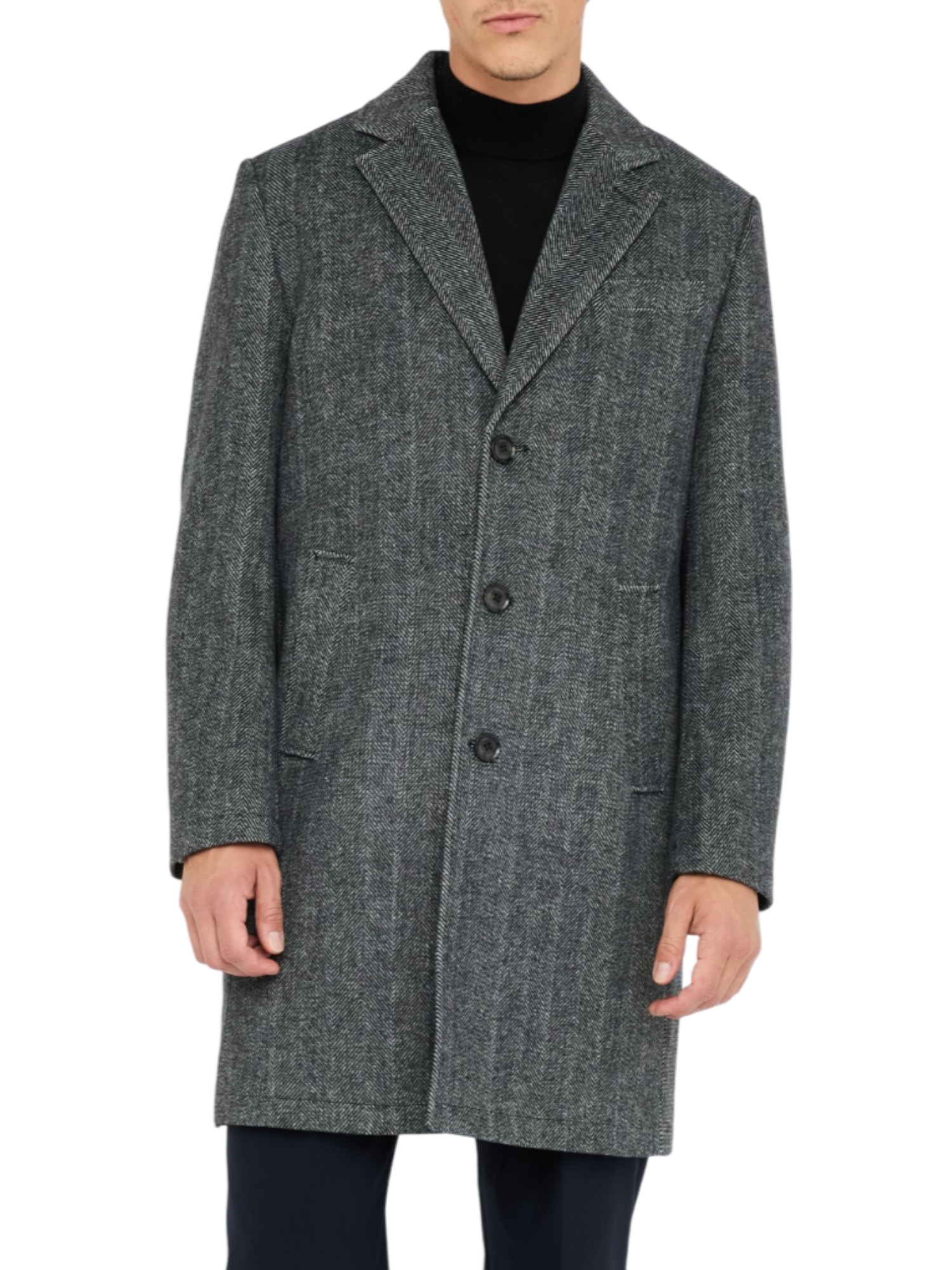 Liu Jo cappotto misto lana trama chevron grigio QF5130T176A P9177 LIU JO