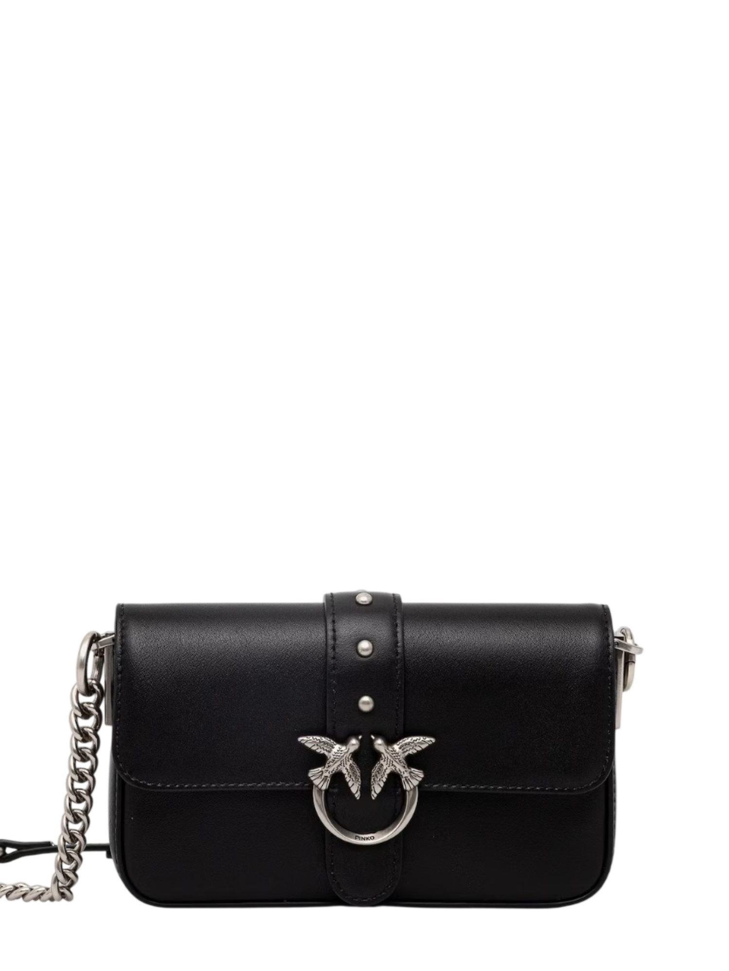 Pinko borsa Love One Slouchy Baby in pelle nero 105353-A0QO Z99O PINKO
