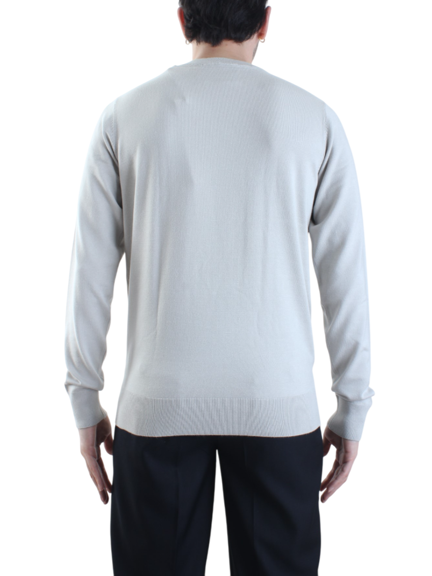 John Richmond maglia girocollo Cealio in misto viscosa grigio UMP25013MA GREY X John RICHMOND