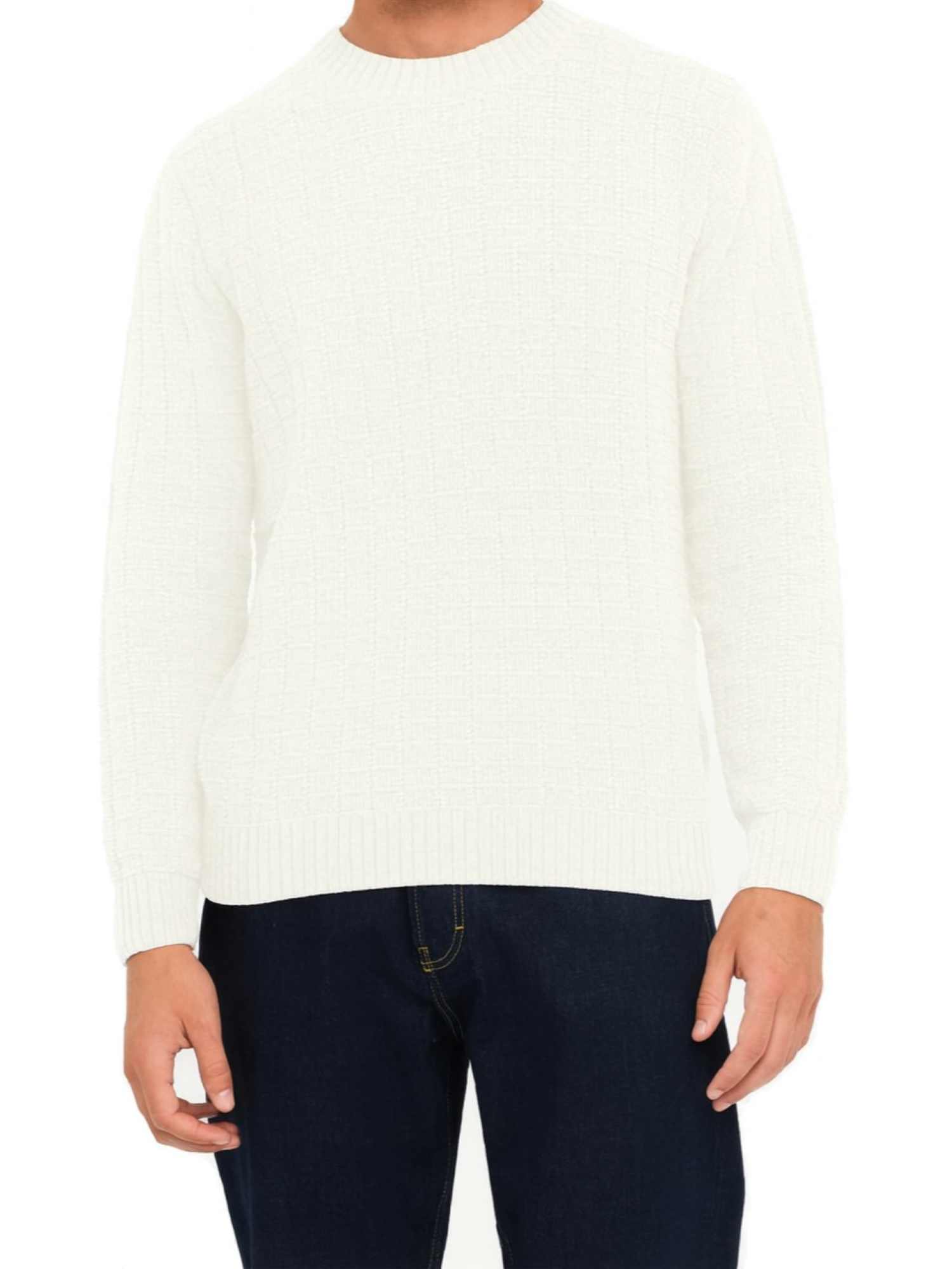 Liu Jo maglia uomo con trama check panna QF5117MA29P 14801 LIU JO