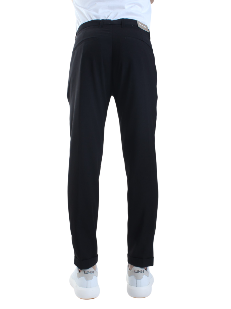 Rar pantaloni Fellini con pinces nero FELLINI-225004 NERO RAR