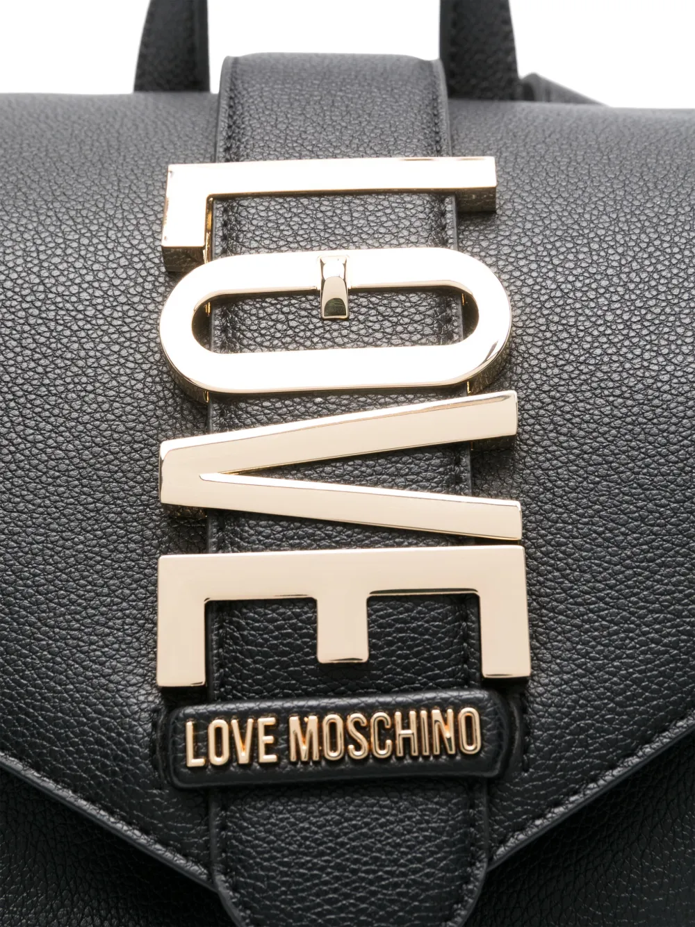 Love Moschino zaino in ecopelle martellata con placca logo nero JC4229PP0M-KC0 000 MOSCHINO LOVE