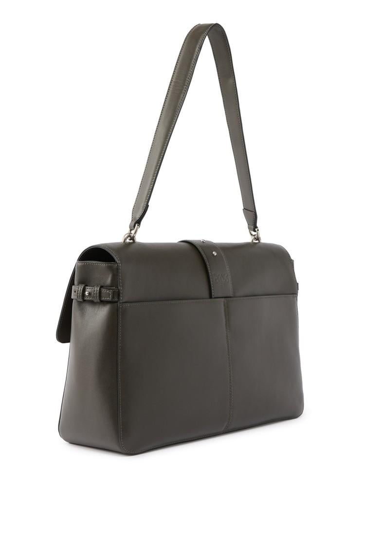 Pinko borsa Love One Extra Slouchy in pelle verde bosco 105067-A0QO K35O PINKO