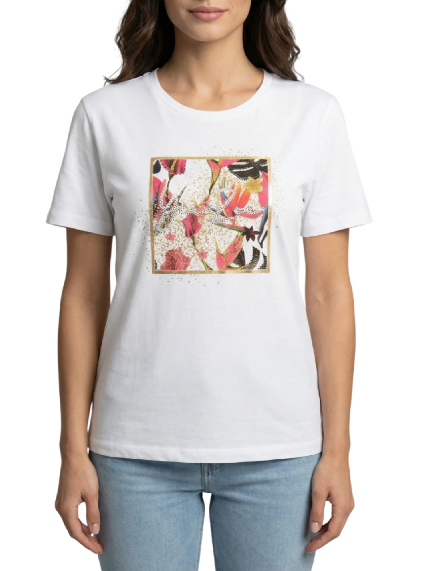 Yes Zee T-shirt manica corta con stampa multicolor bianco T269-S100 2101 YES-ZEE