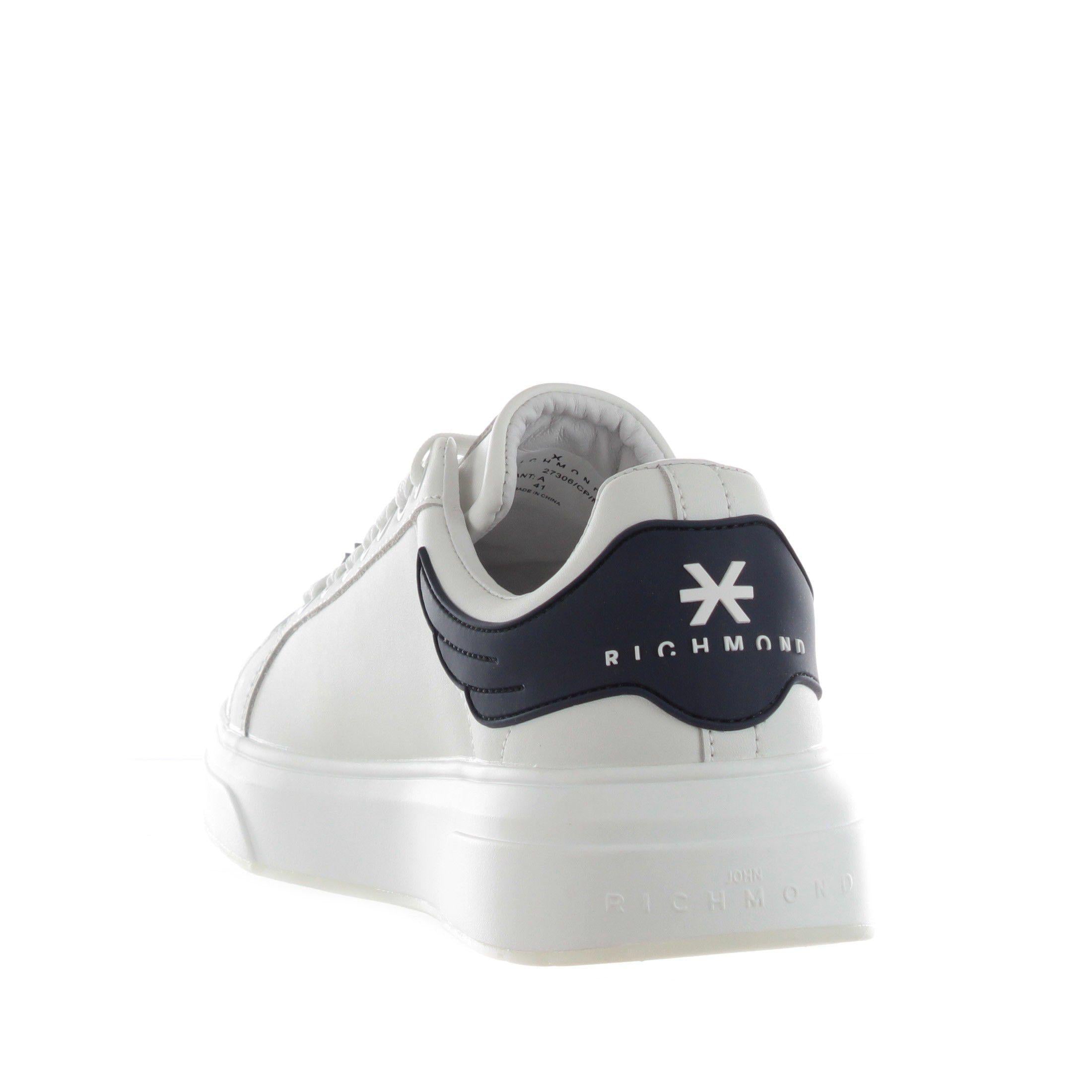 John Richmond sneakers in pelle bianco blu 27306-CP A John RICHMOND