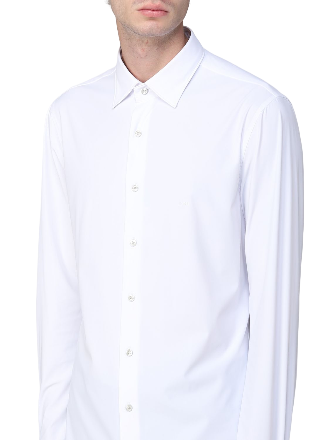 Michael Kors Camicia slim fit Performance in nylon stretch Bianco MD0MD91399 M100 MICHAEL KORS