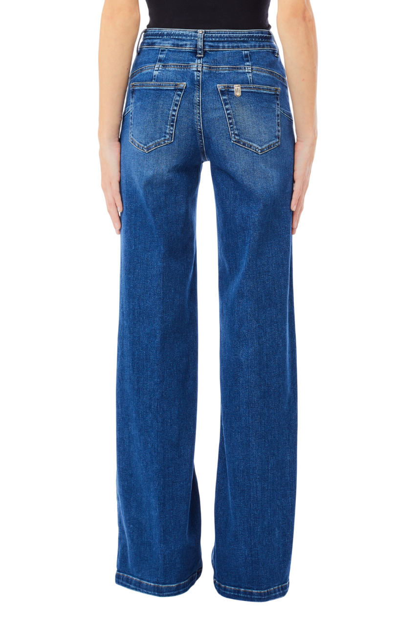 Liu Jo jeans a palazzo con cintina lavaggio blu UF5100D0264 7L899 LIU JO