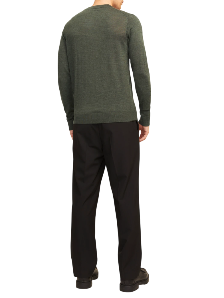 Jack&Jones maglia girocollo in lana verde 12216817 PEAT-MELANGE JACK&JONES