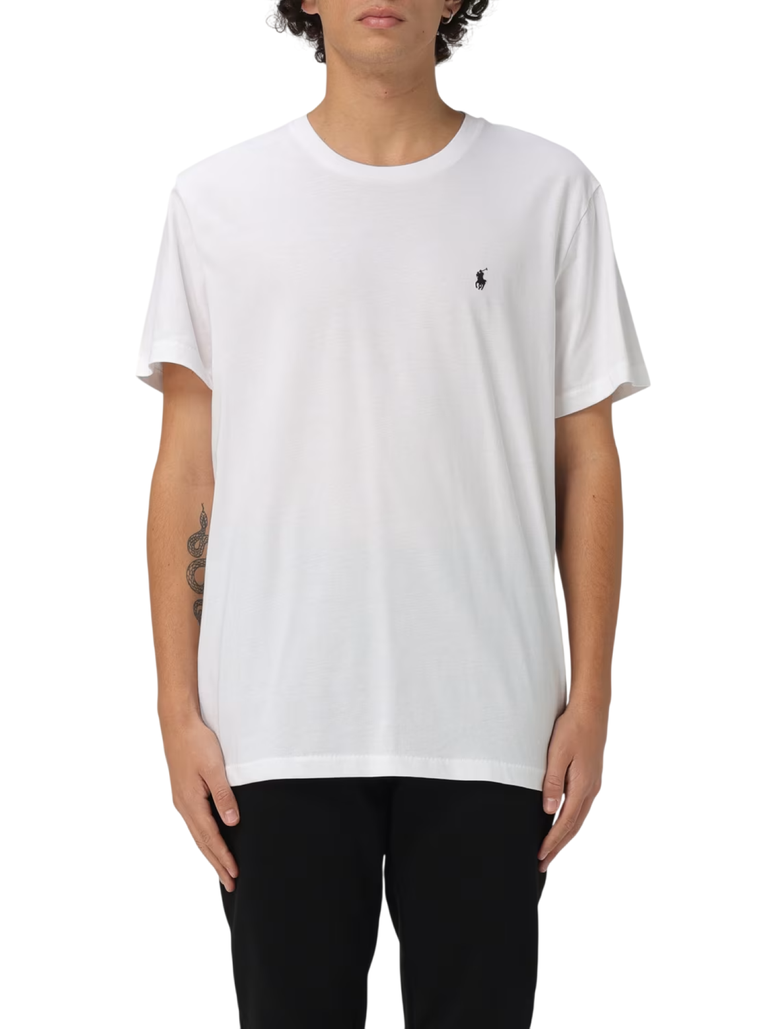 Polo Ralph Lauren T-shirt manica corta uomo in jersey bianco 714844756 005 RALPH LAUREN