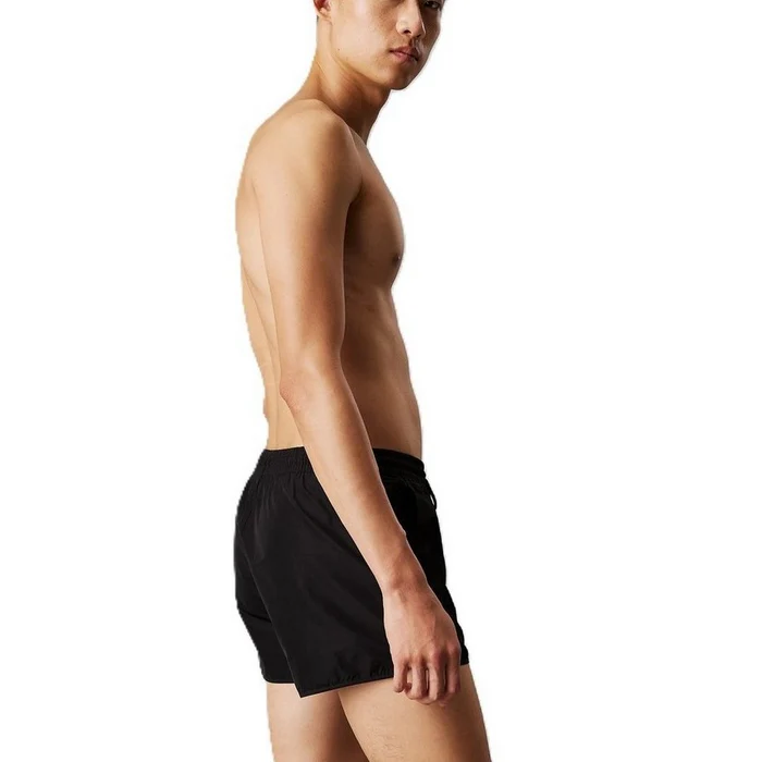 Calvin Klein boxer mare corti con patch logo nero KM0KM01110 BEH Calvin Klein Beachwear