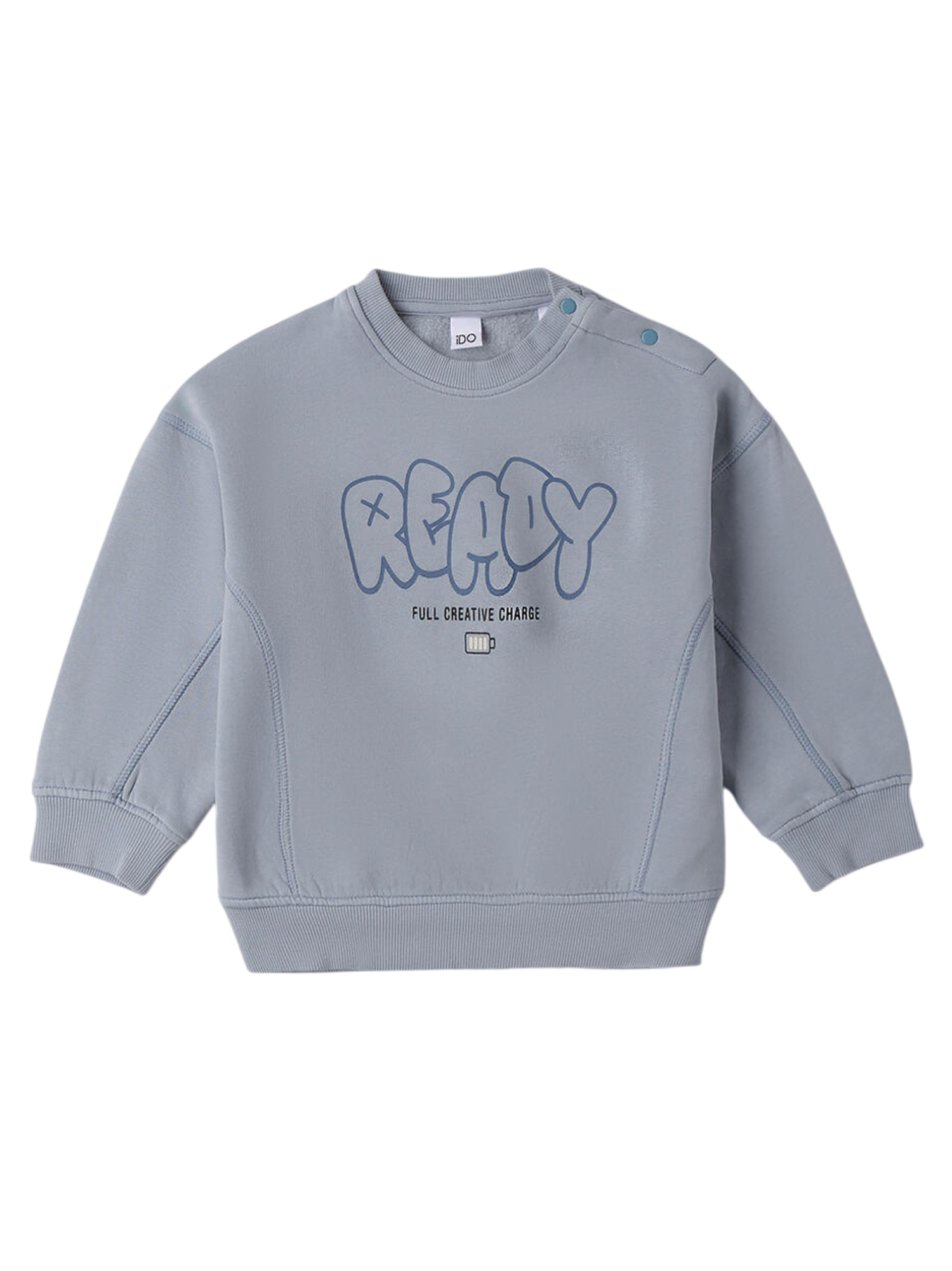 iDo felpa bambino con stampa celeste 4F256 3893 iDO