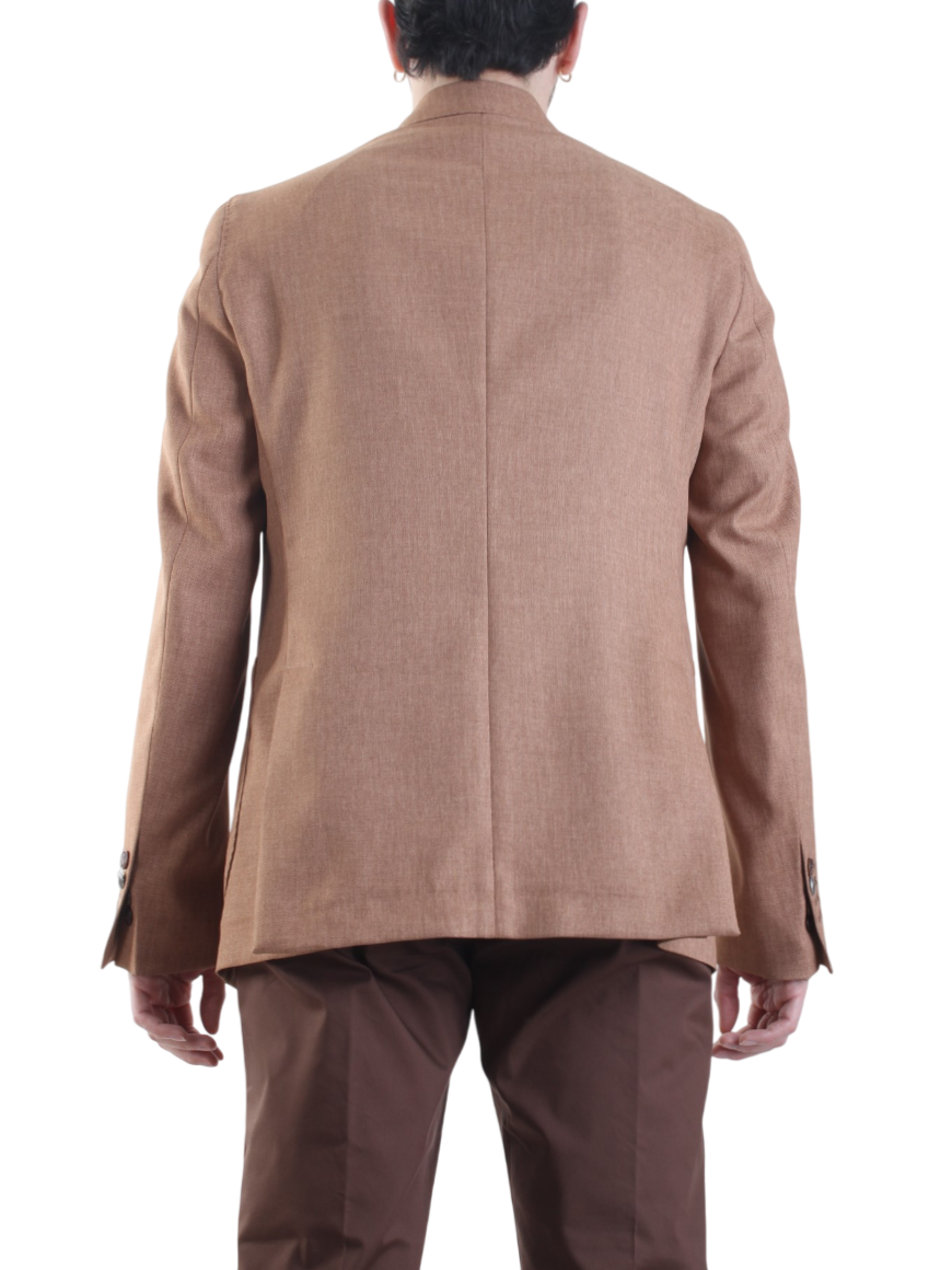 Mulish giacca blazer monopetto con trama spigata marrone nocciola PORTORICO-GKS802 NOCCIOLA MULISH