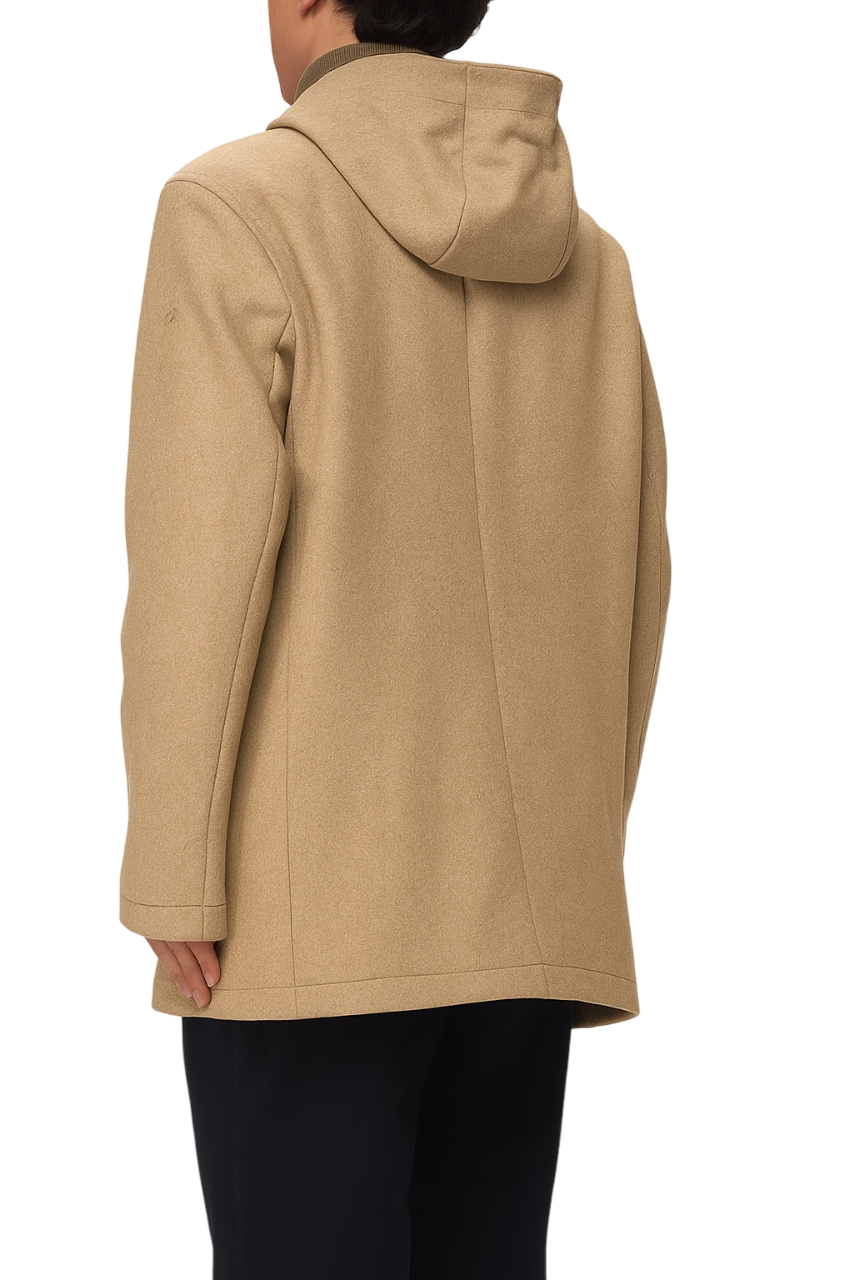 Manuel Ritz cappotto con cappuccio misto lana beige 3932H8317FC-253738 24 MANUEL RITZ