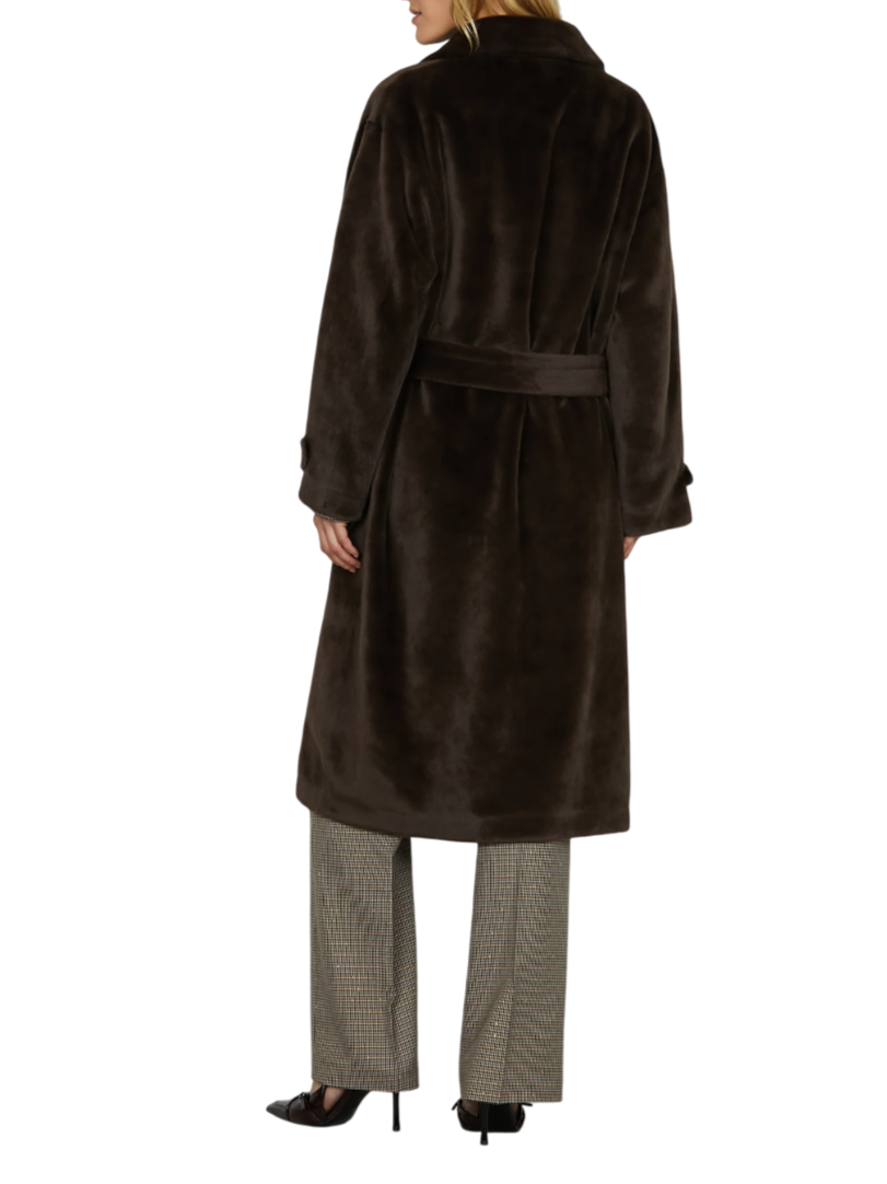 Relish pelliccia ecologica Chamlet con cintura marrone CHAMLET 2945 RELISH
