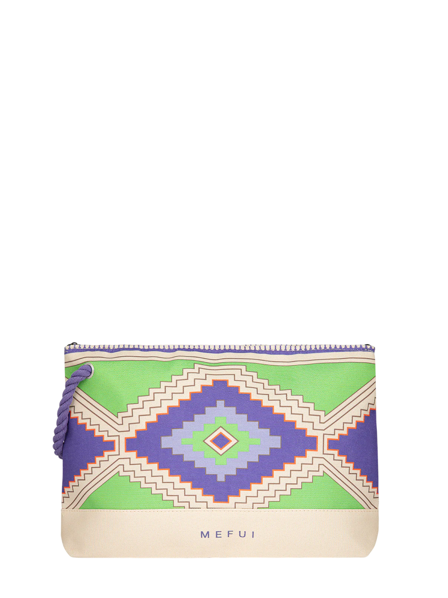 Me Fui pochette donna in fantasia tropicale verde viola MA26-SW0005 X40 ME FUI