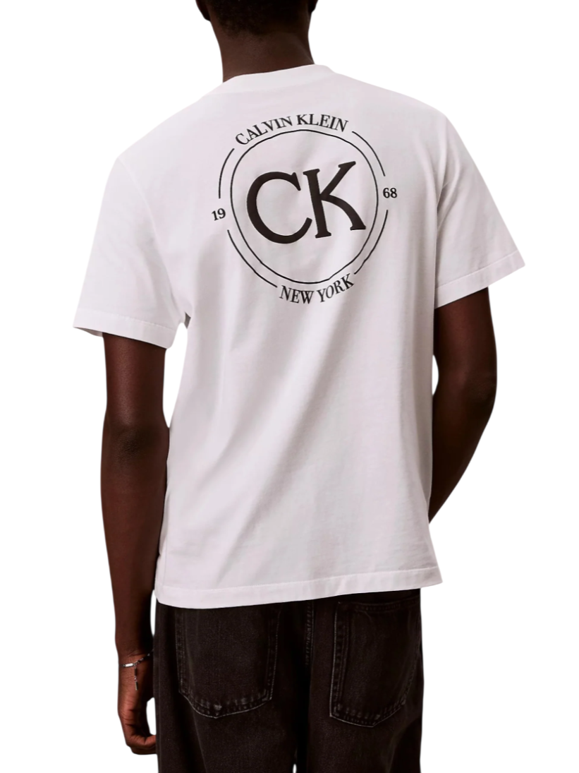 Calvin Klein Jeans T-shirt uomo manica corta con logo bianco LV04RE825G YAF Calvin Klein Jeans