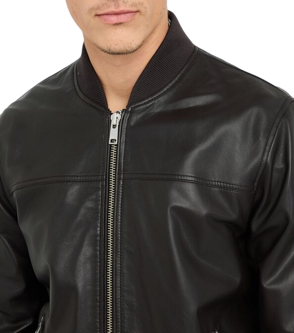 Liu Jo giubbino bomber uomo in pelle marrone QXX058P0407 90915 LIU JO