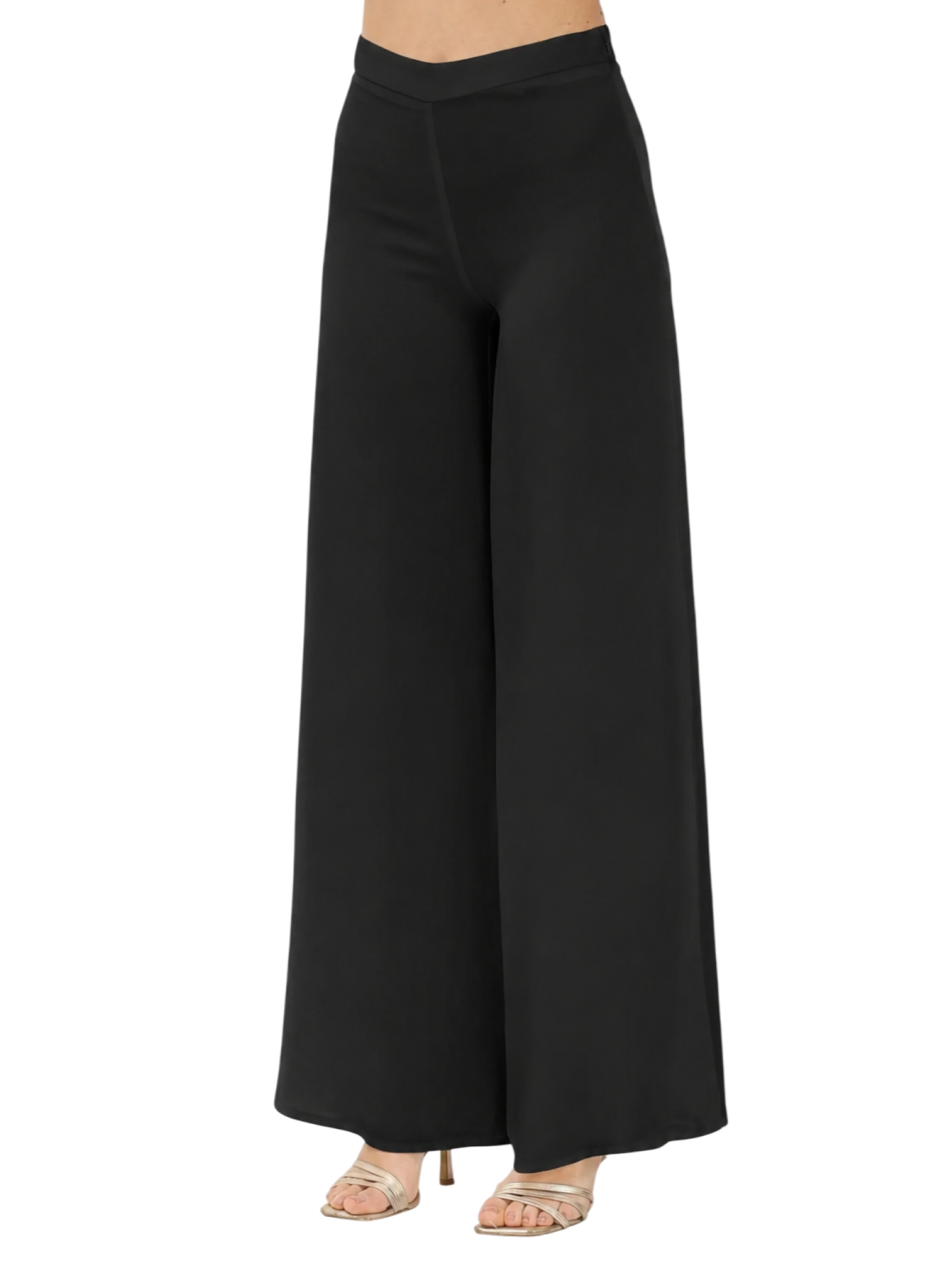 Simona Corsellini pantaloni palazzo donna misto viscosa nero P26CPPA02901 0003 SIMONA CORSELLINI