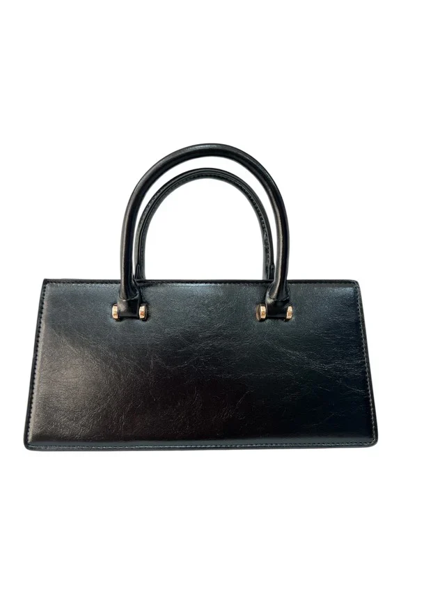 Marc Ellis borsa a mano Twist M in ecopelle nero TWIST M BLACK-LIGHT GOLD MARC ELLIS