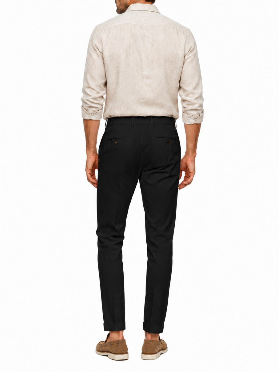 Le Braghe pantaloni uomo capri slim nero M1056-1602 NERO Le Braghe