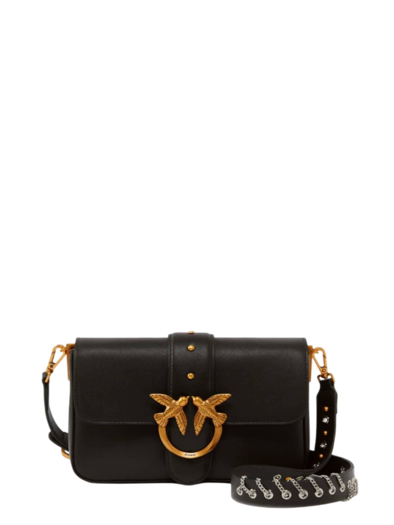 Pinko borsa Love One Mini Slouchy con charms nero 105824-A0QO Z99Q PINKO