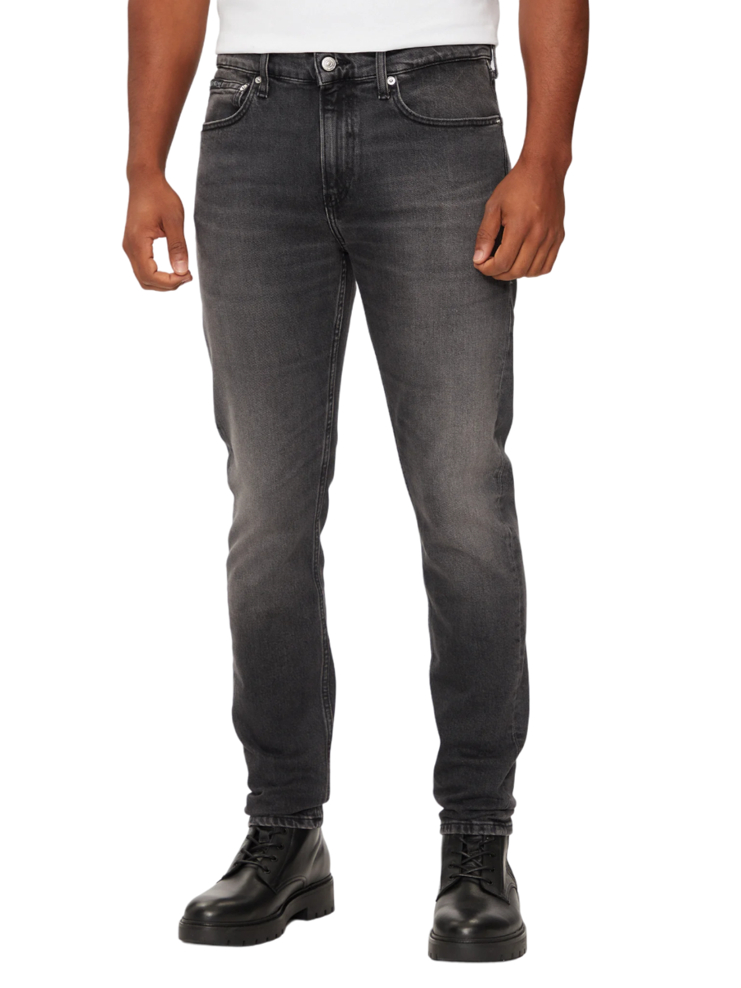 Calvin Klein Jeans jeans Taper slim lavaggio nero J30J326360 1BY Calvin Klein Jeans
