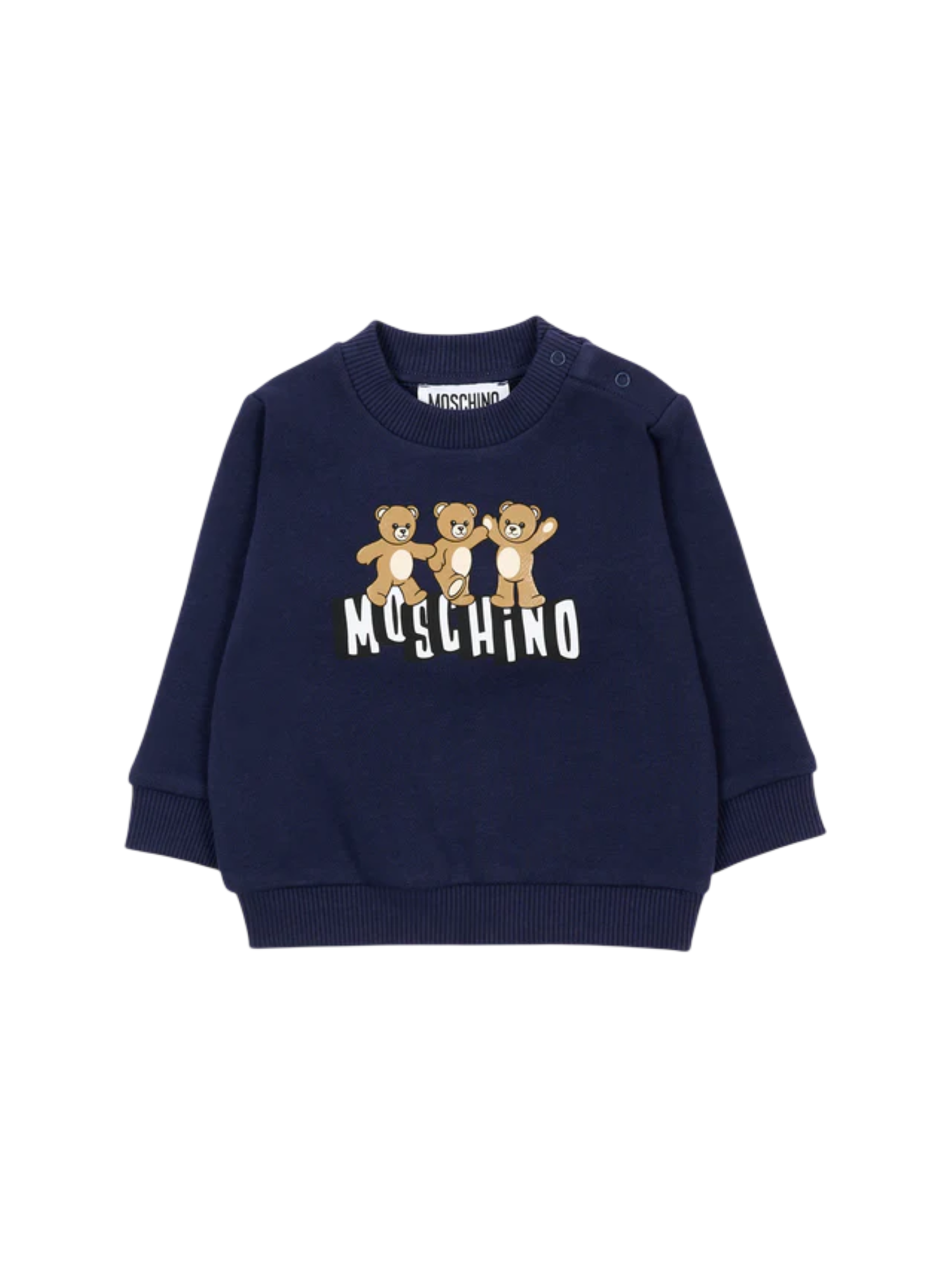 Moschino felpa neonato con stampa orsetti Toy blu MTF060-LCA89 40016 MOSCHINO