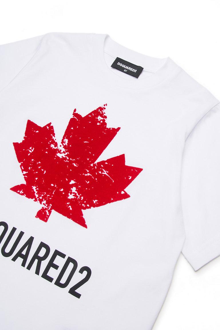 Dsquared2 T-shirt manica corta in jersey bianco DQ2982-D00XM DQ100 DSQUARED2