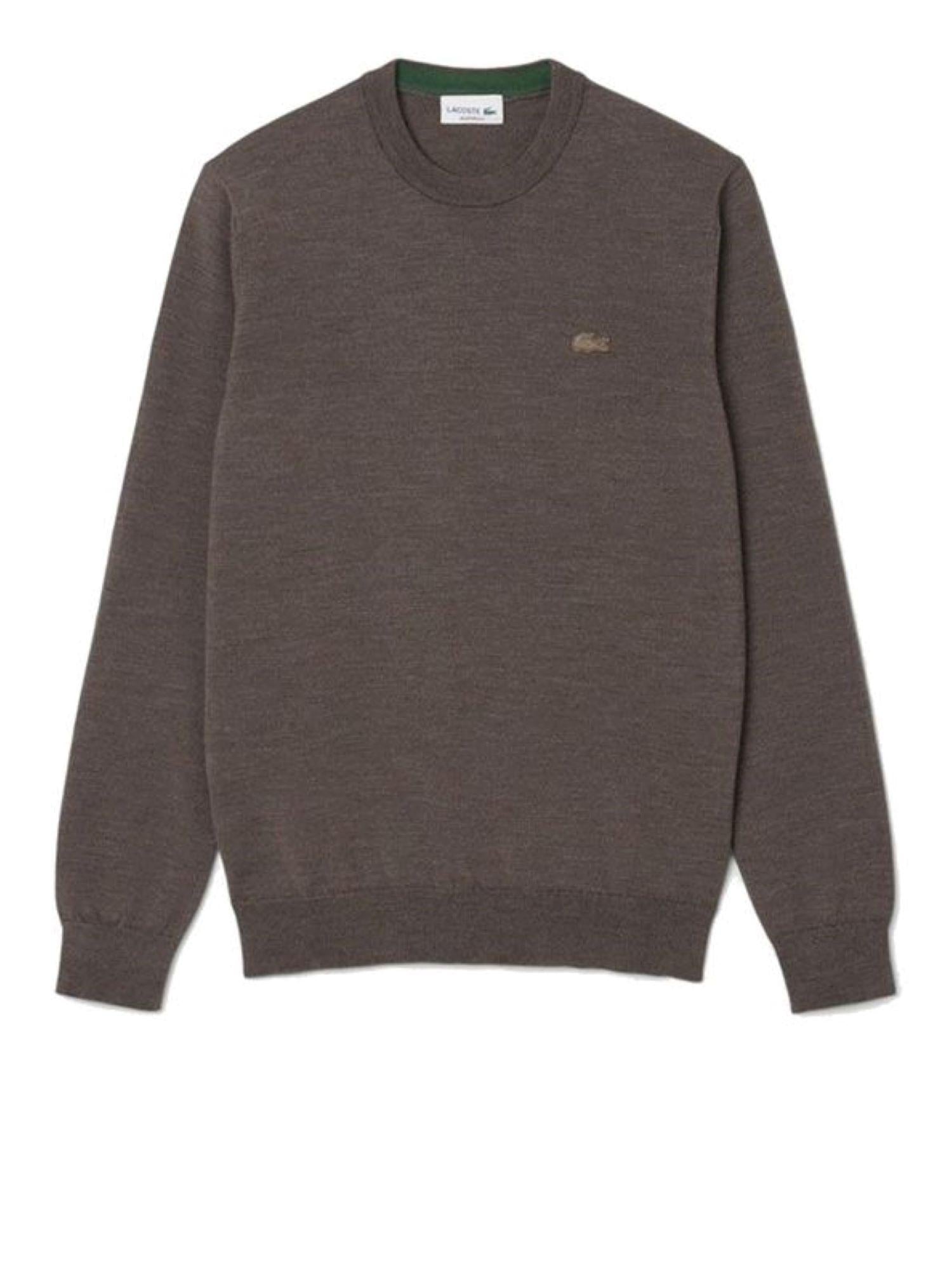 Lacoste maglia uomo in lana tortora melange AH1969 ZBC LACOSTE