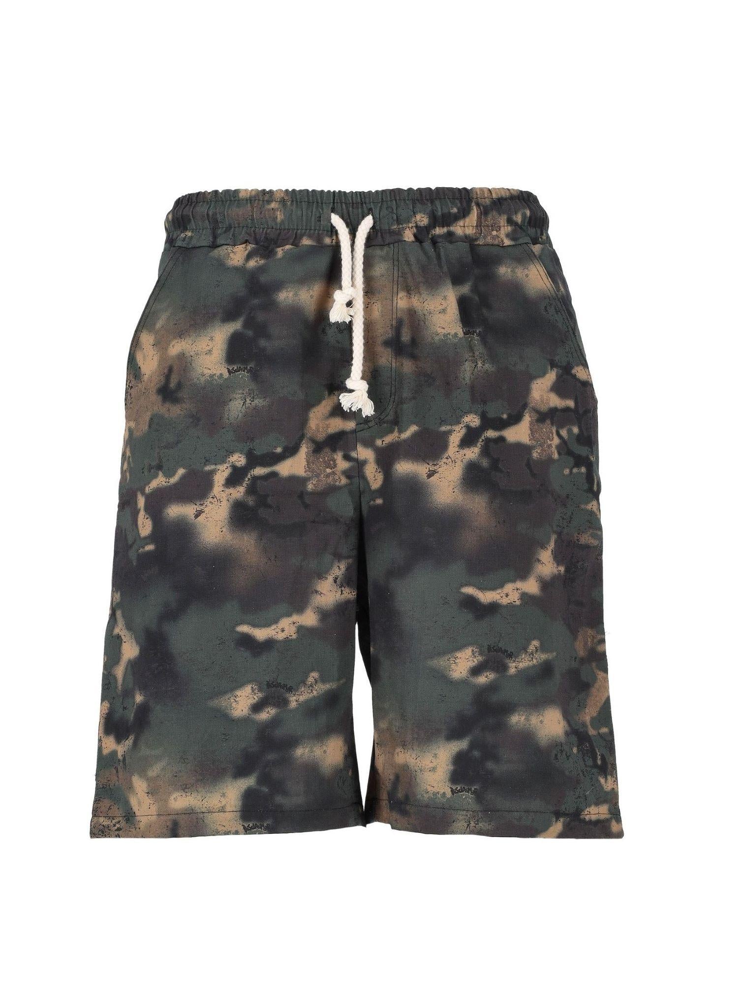 Disclaimer bermuda uomo in fantasia camouflage verde beige 55478 MIMETIC DISCLAIMER