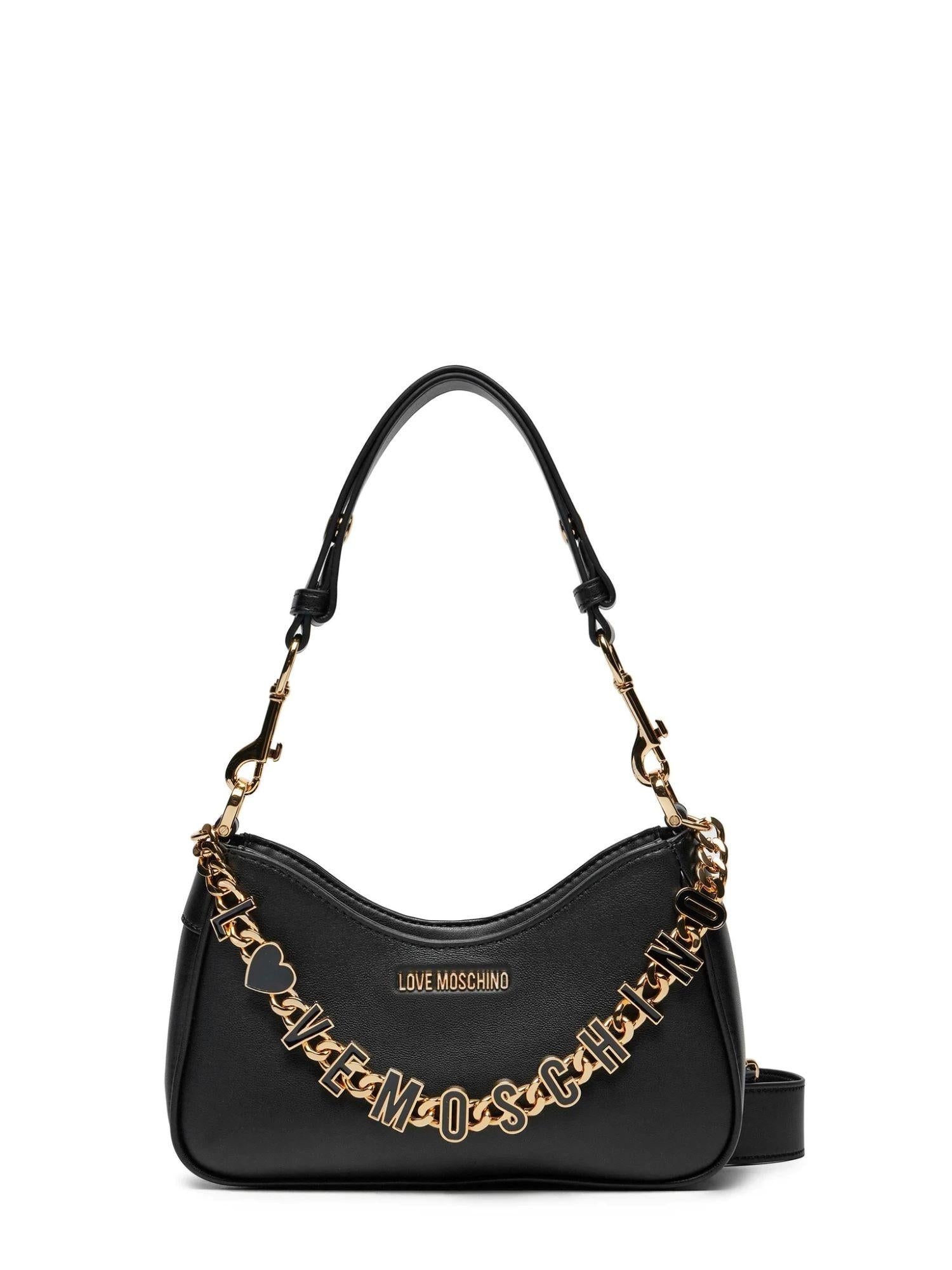 Love Moschino borsa in ecopelle con catenella logata nero JC4070PP1O-L17 00A MOSCHINO LOVE