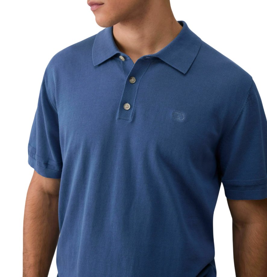 Liu Jo polo in maglia uomo manica corta blu avio QA6082MA71P 83929 LIU JO