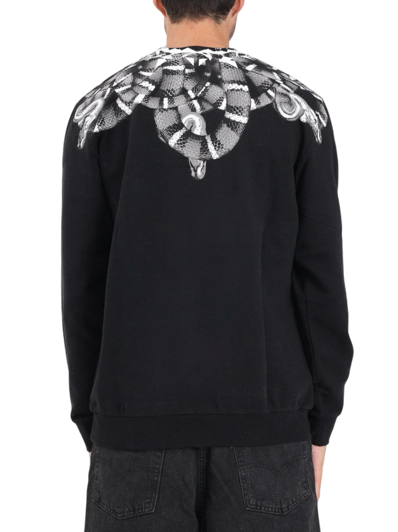 County of Milan felpa uomo con stampa snake nero CAMASW068 110 COUNTY OF MILAN