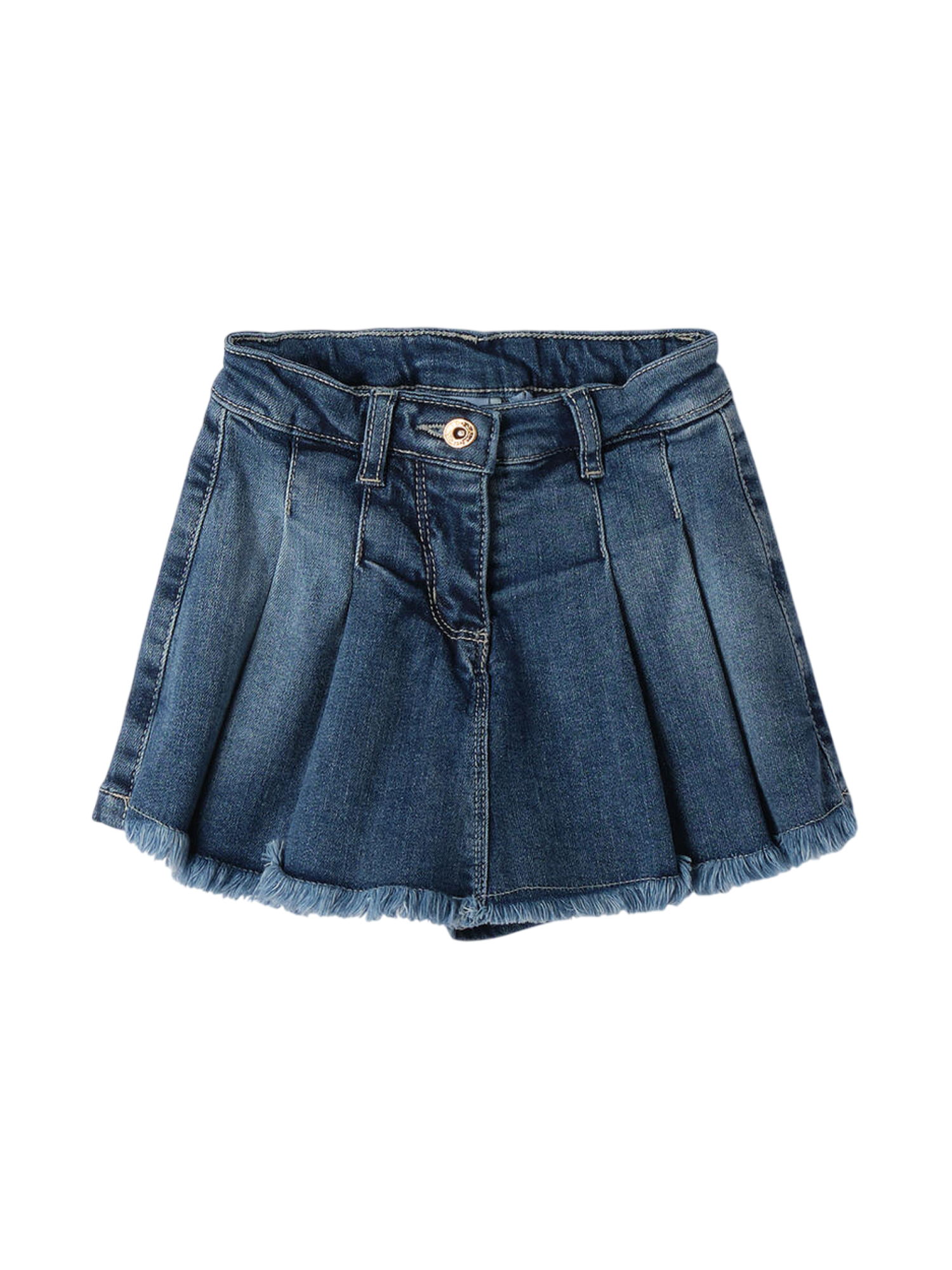 iDo gonna a pieghe in denim lavaggio blu 4F360 7400 iDO