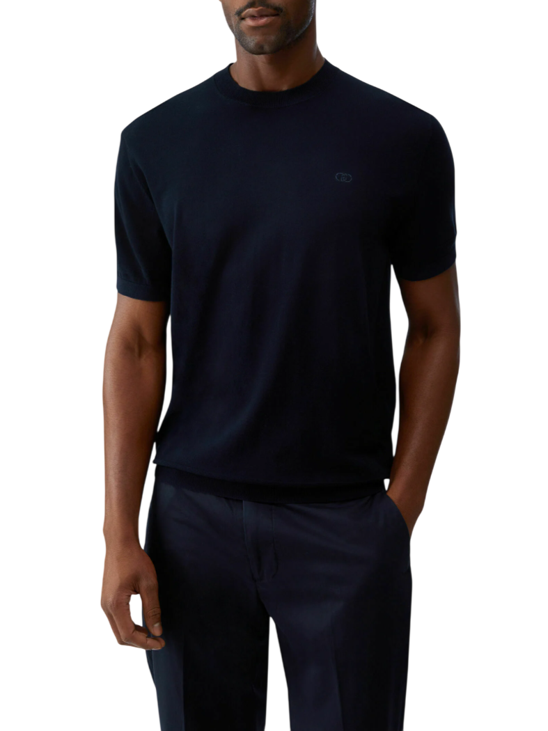 Liu Jo maglia manica corta uomo in cotone blu scuro QXX110MA71P 94013 LIU JO