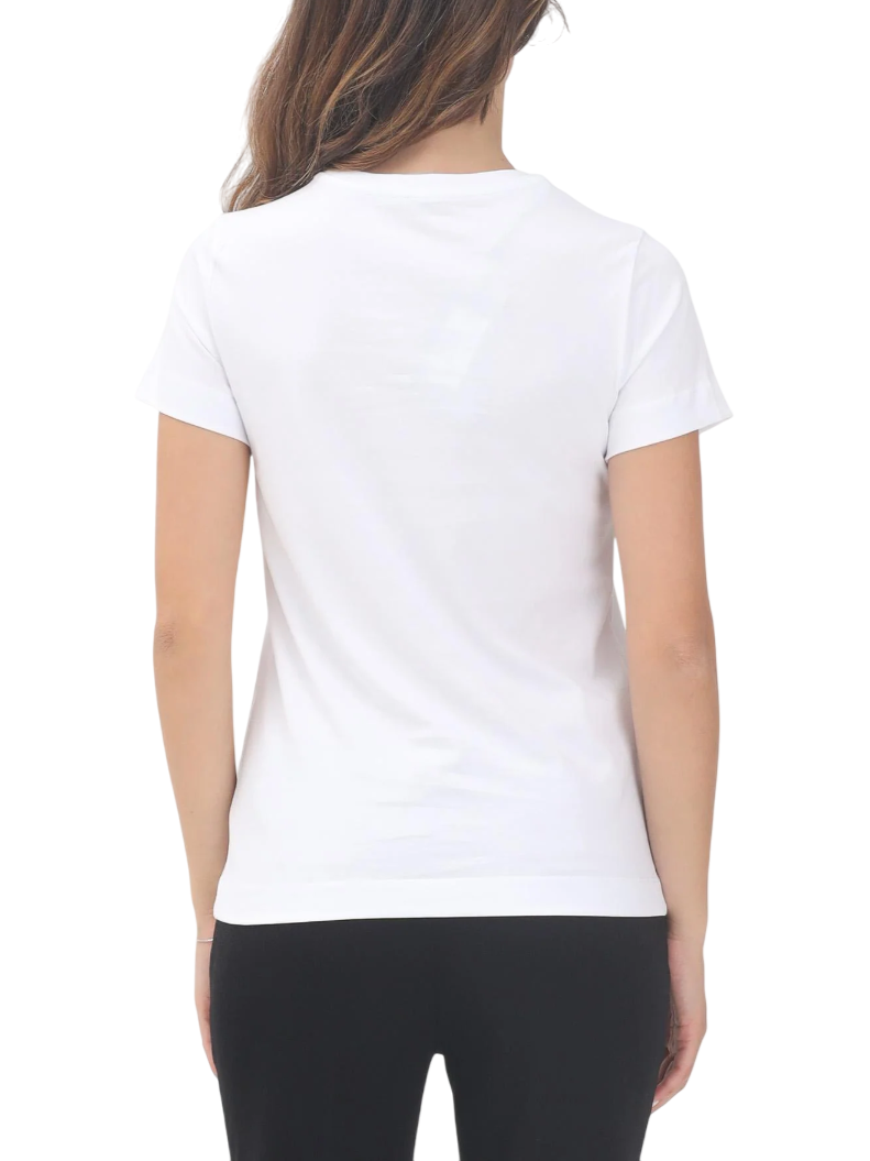 Pinko T-shirt manica corta Bussolotto con logo bianco 100355-A2RD Z04 PINKO