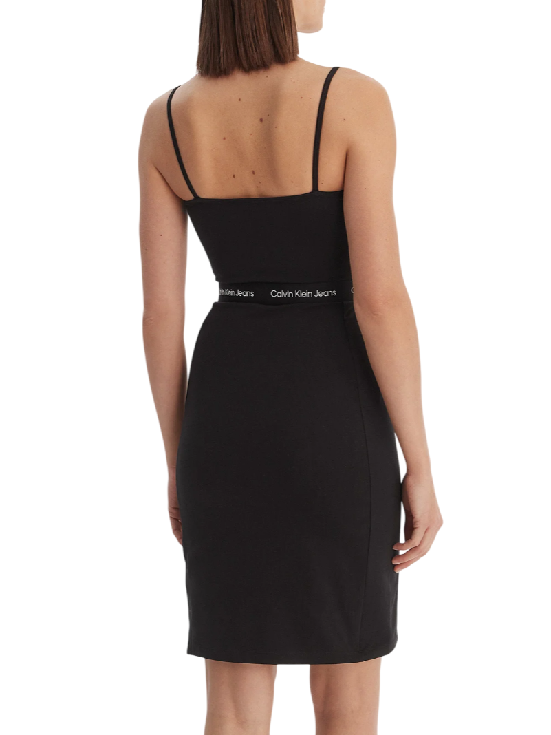 Calvin Klein Jeans abito donna con banda logata nero LV047F289G UB1 Calvin Klein Jeans
