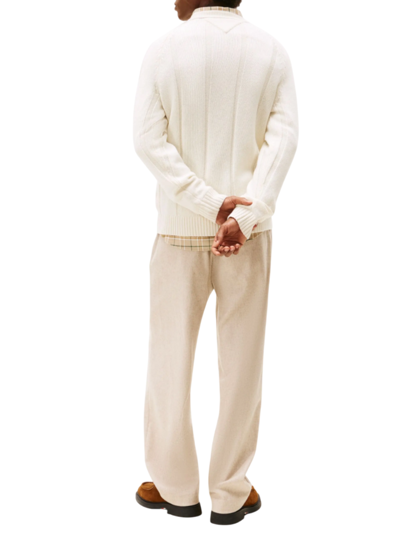 Tommy Hilfiger maglia uomo misto lana avorio MW0MW40911 Z00 Tommy Hilfiger