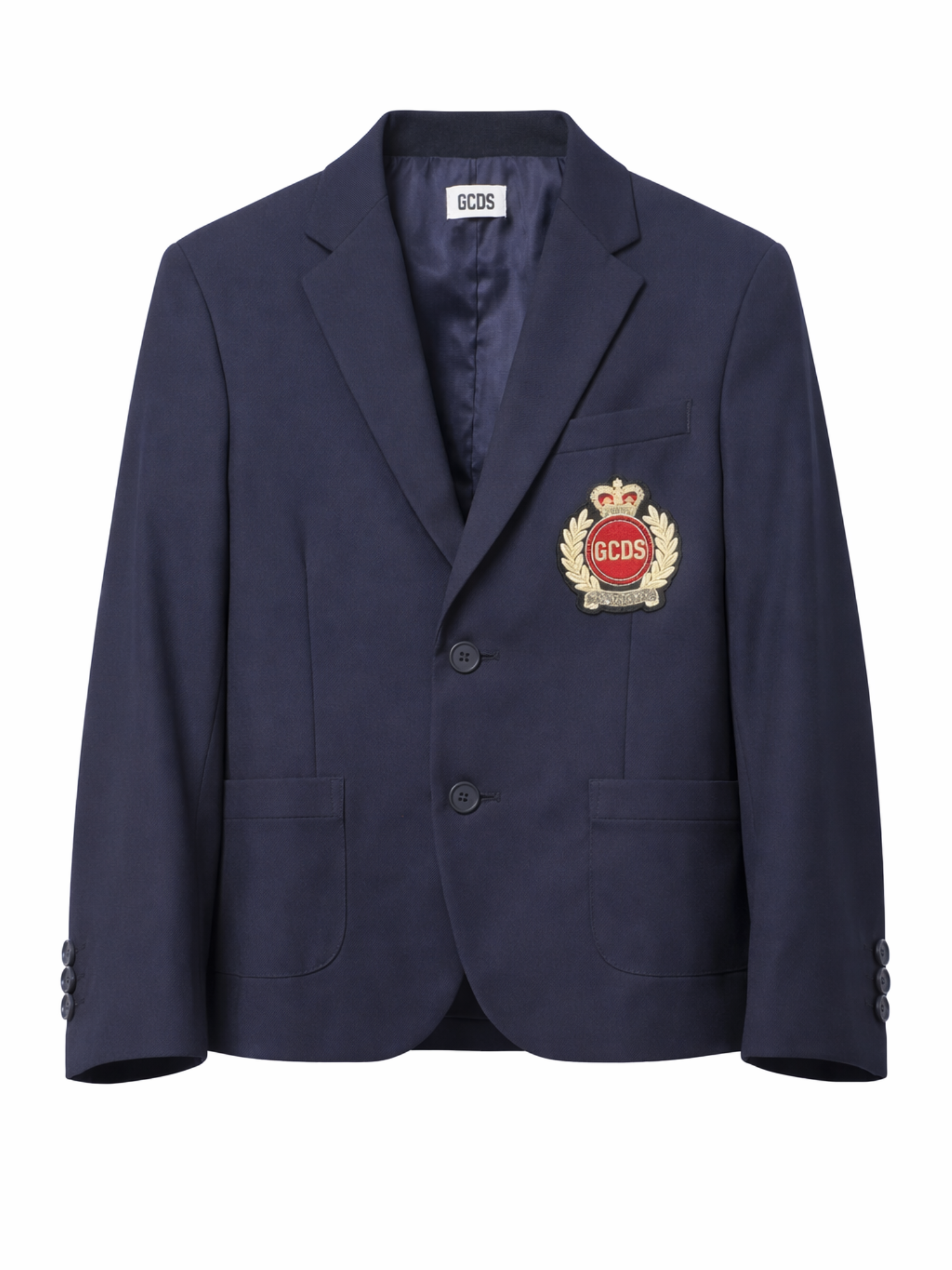 GCDS giacca blazer monopetto bambino Formal blu C1BJQA813T329 INDIGO BLUE-BLUE GCDS