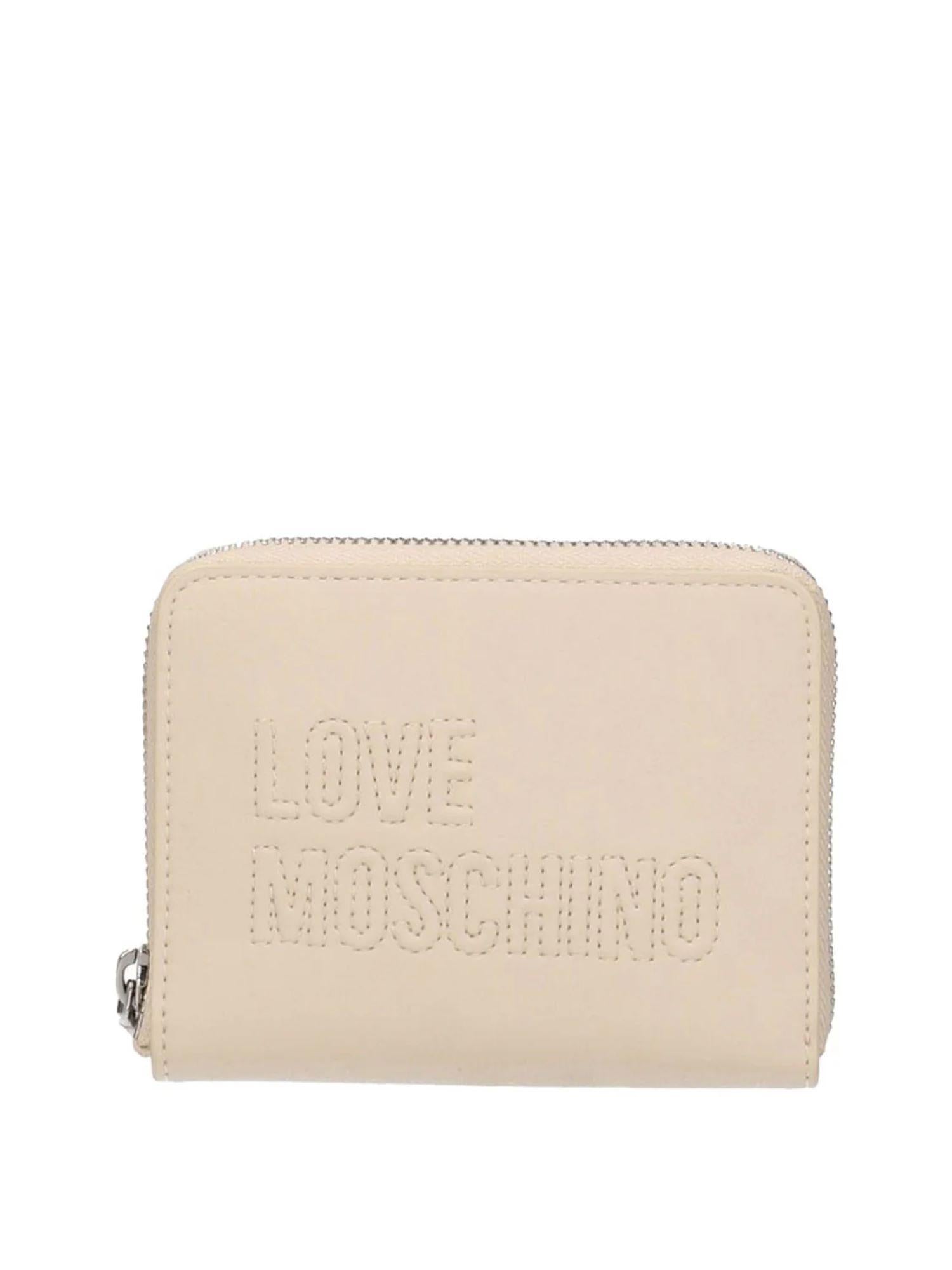 Love Moschino portafogli donna in ecopelle con logo ecrù JC5502PP1O-LE0 110 MOSCHINO LOVE