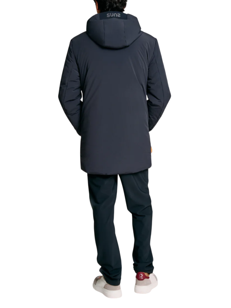 Suns giubbino imbottito reversibile con cappuccio blu GBS63022U DARK BLUE/NERO SUNS