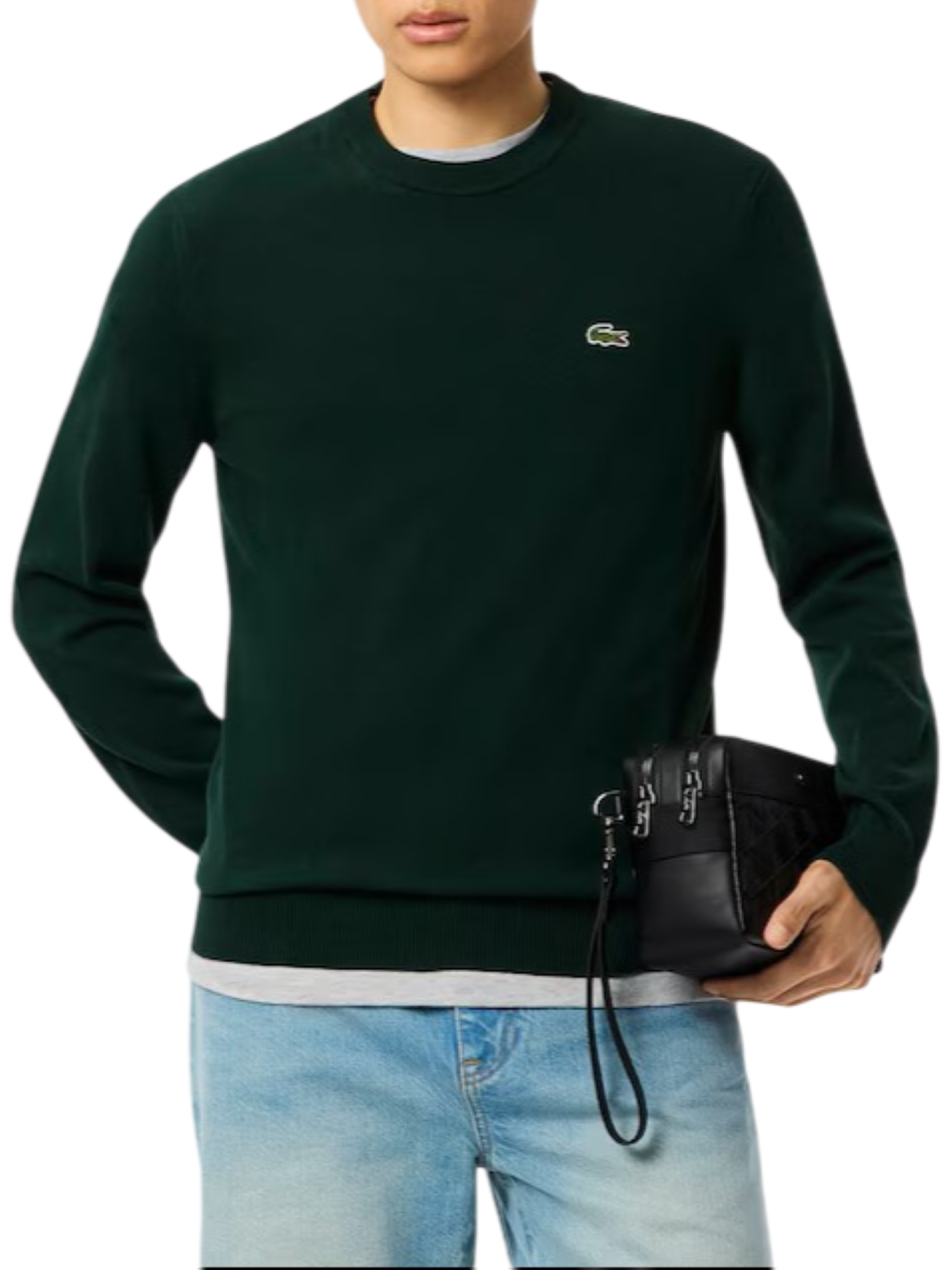 Lacoste maglia girocollo uomo verde AH1985 YZP LACOSTE