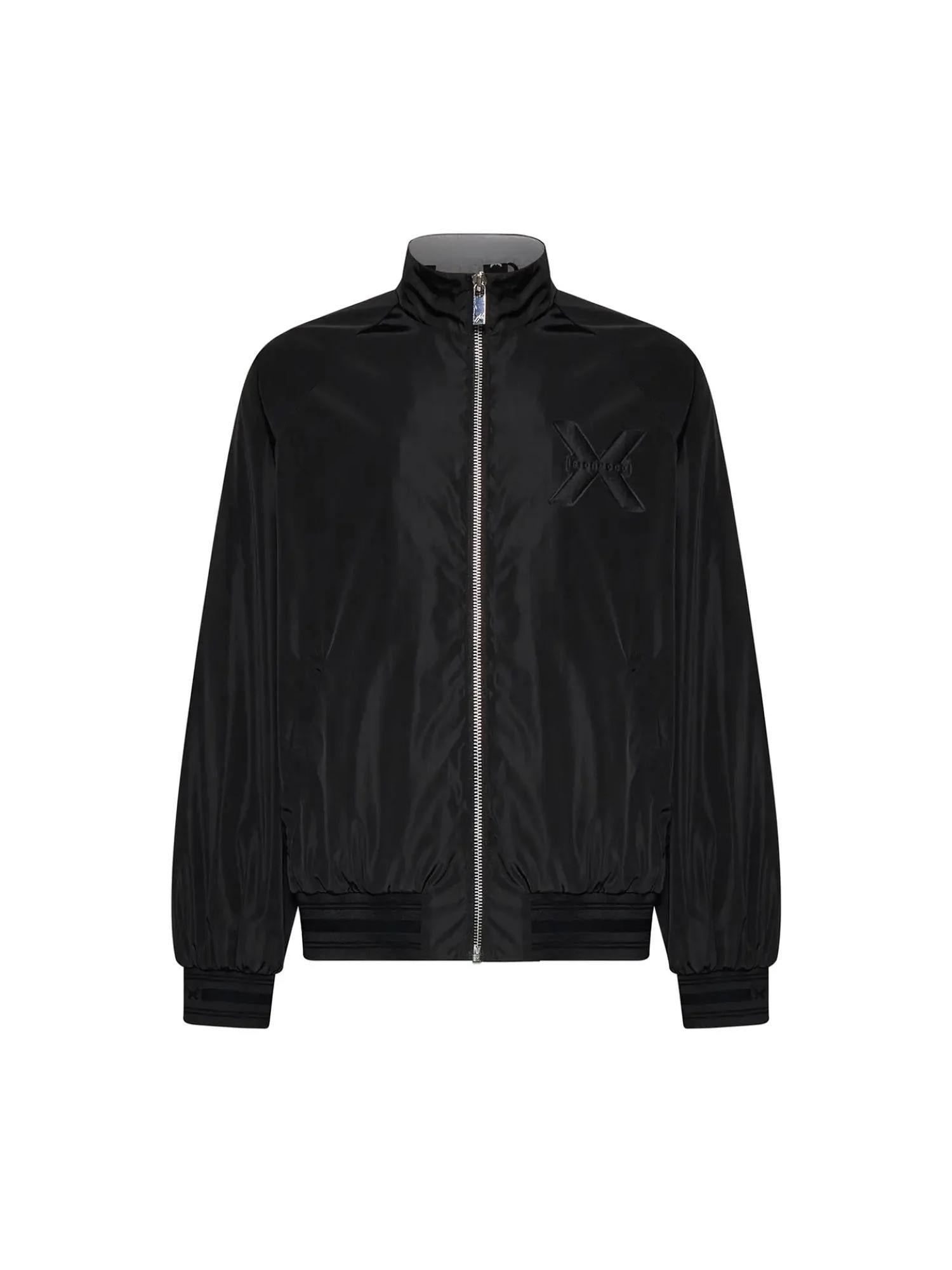 John Richmond giubbino Bricon in nylon con logo nero UMP26006GB BLACK John RICHMOND