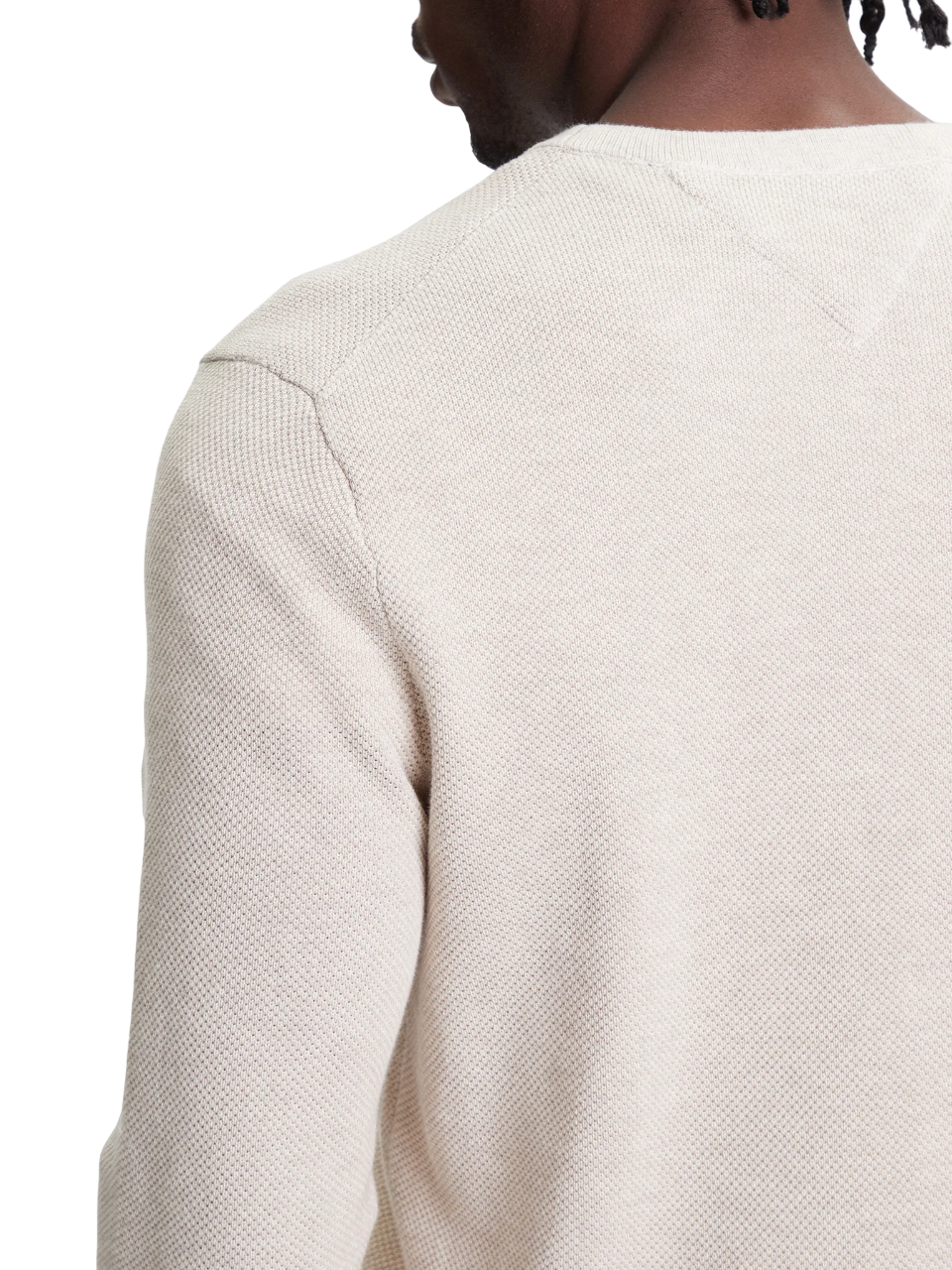 Tommy Hilfiger maglia tramata uomo in cotone avorio MW0MW36347 Z00 Tommy Hilfiger