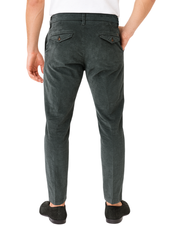 Rar pantaloni uomo in velluto slim grigio LUCA-126037 PIOMBO RAR